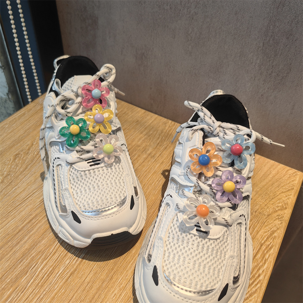 Sneaker Care Accessories - 8 stuks schattige transparante bloembedels kleurrijke
