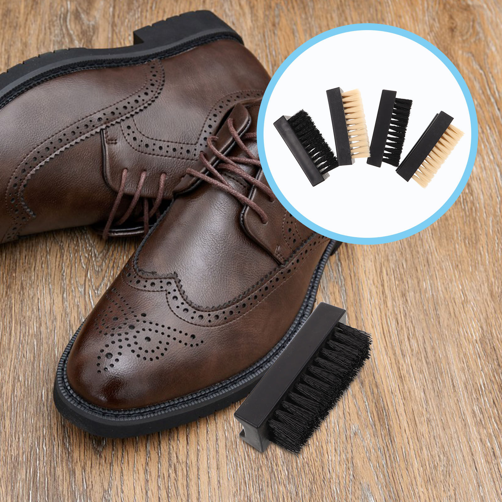 Sneaker Care Cleaner - 4-delige schoenborstelreinigingsset, multifunctioneel, met zachte en