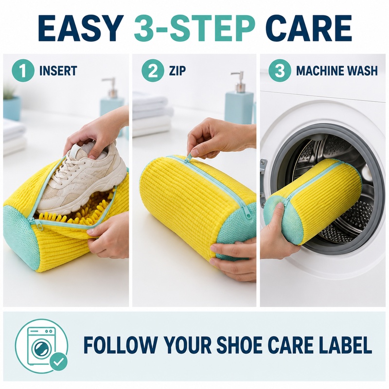 Cilindrische schoenwaszak, ant - Care For Sneaker recensie en prijs